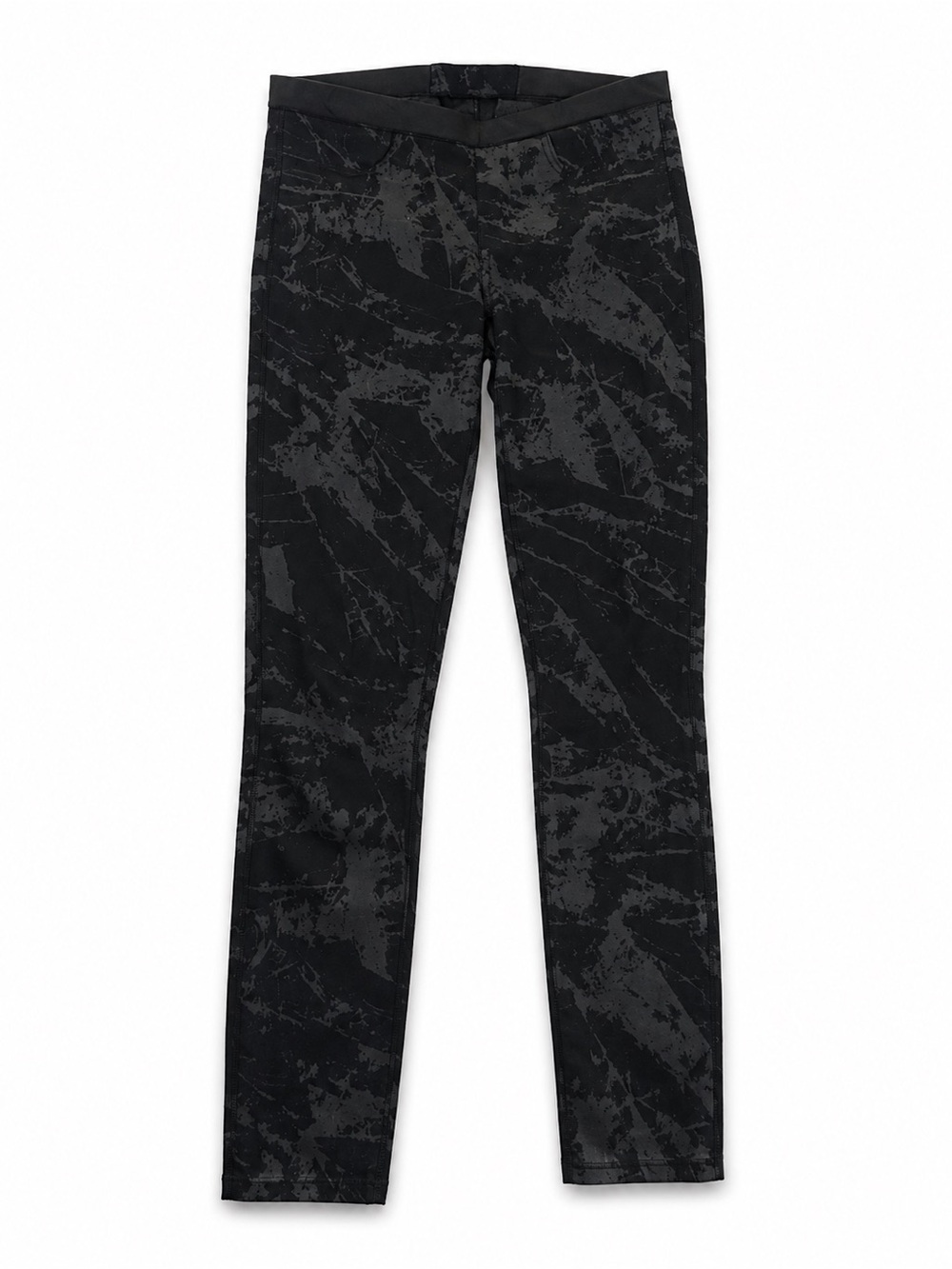 New Helmut Lang Black Camo Terra Print Pull On Stretch Denim Jegging 26